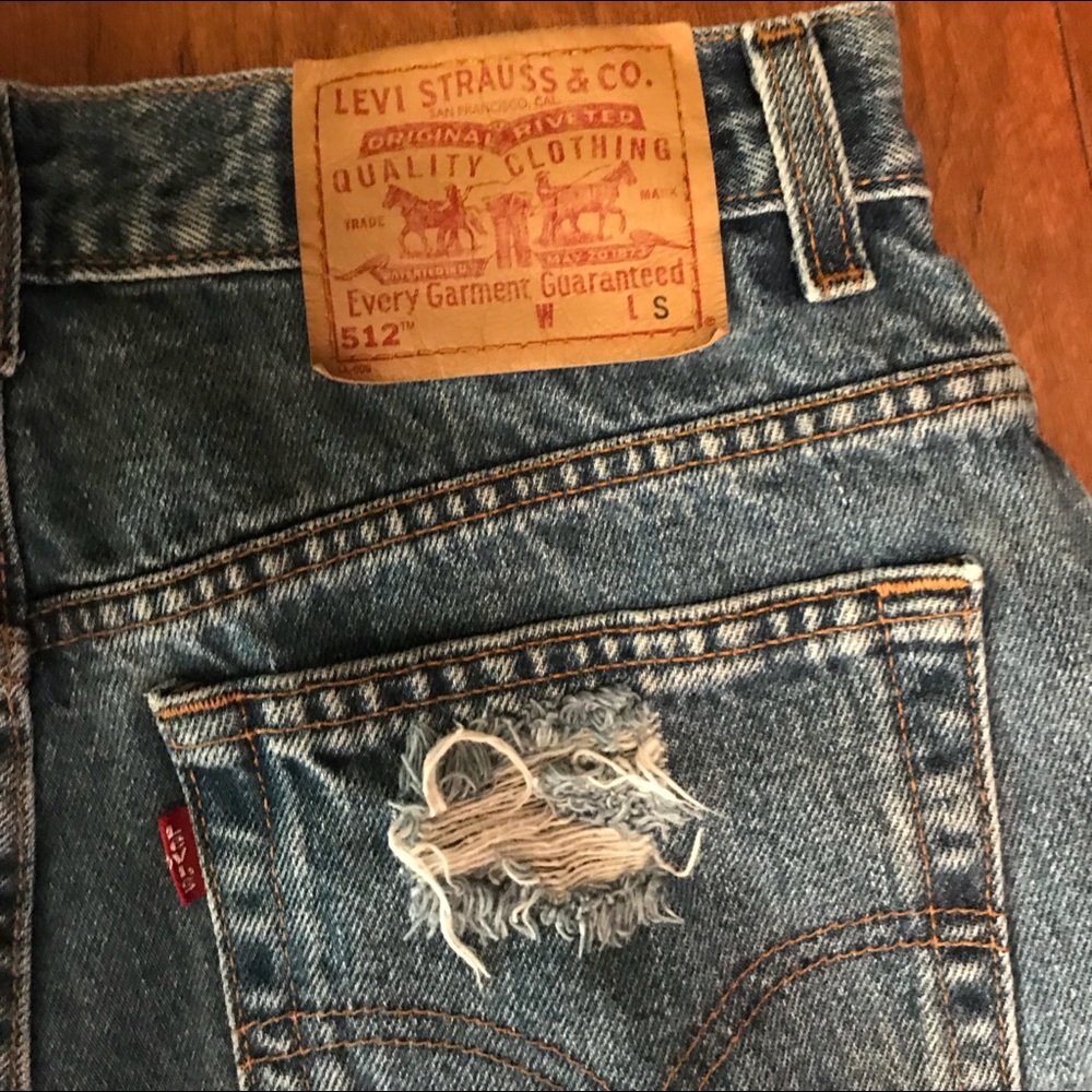 Levi’s high waisted jean shorts